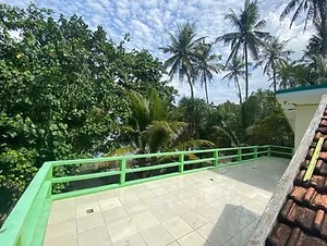 Deck area The Beach House accommodation krui area